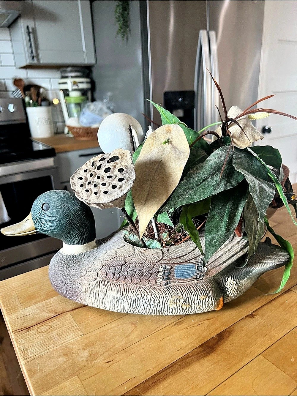 Duck Floral Arrangement Decor